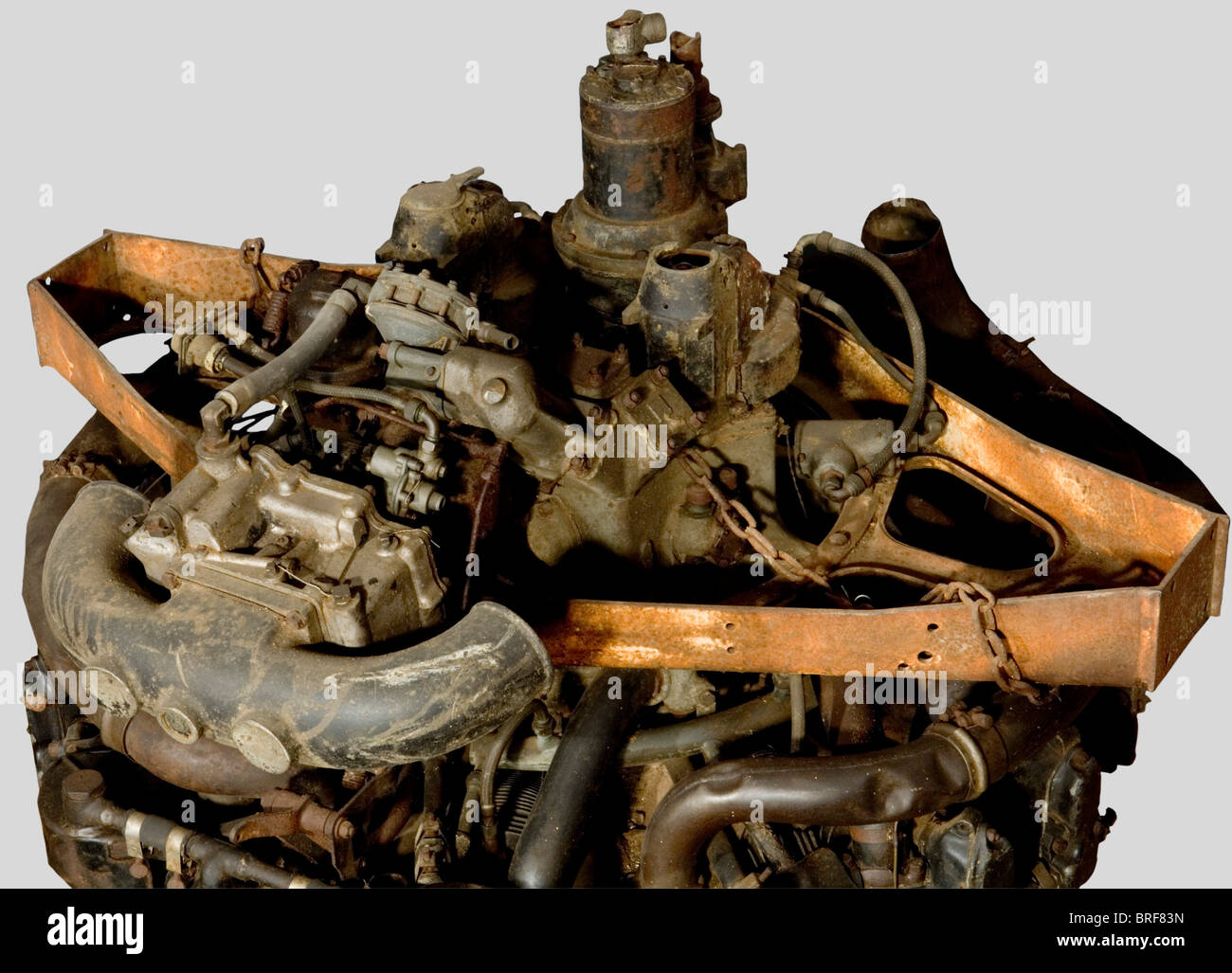 Un moteur d'avion américain de 9 cylindres, pour un avion Continental Airlines. Très corrodé., historique, XXe siècle, technique, technique, matériel, matériaux, dispositif, dispositifs, équipements, ustensile, équipement, ustensiles, technologie, militarie, militaire, objet, objets, alambics, découpe, coupures, découpe, découpe, découpe, découpe, découpe, découpe, découpe, découpe, découpe, découpe, découpe, Banque D'Images