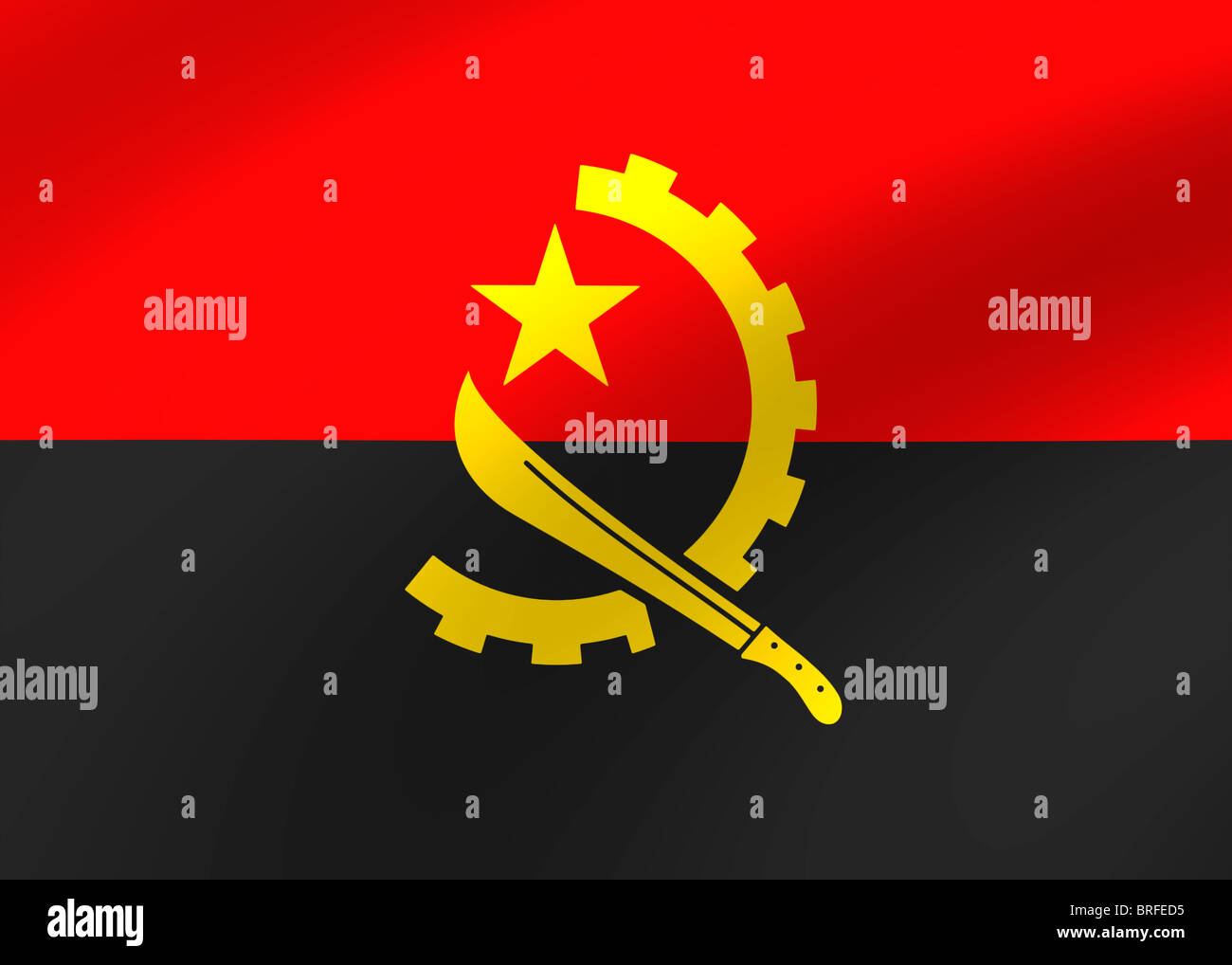 drapeau de l’Angola Banque D'Images