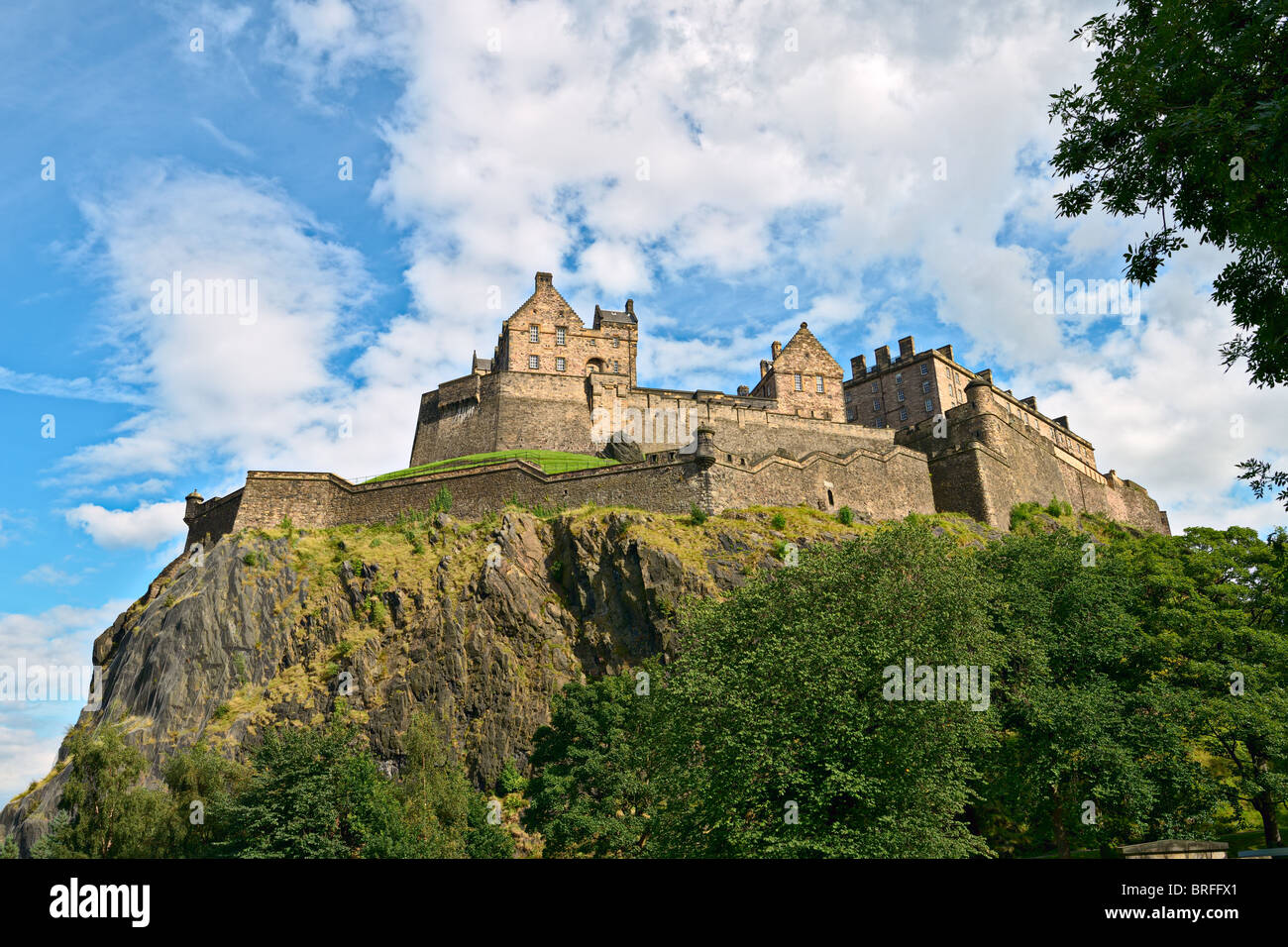 Le Château d'Édimbourg, en Écosse, à partir de l'ouest Banque D'Images