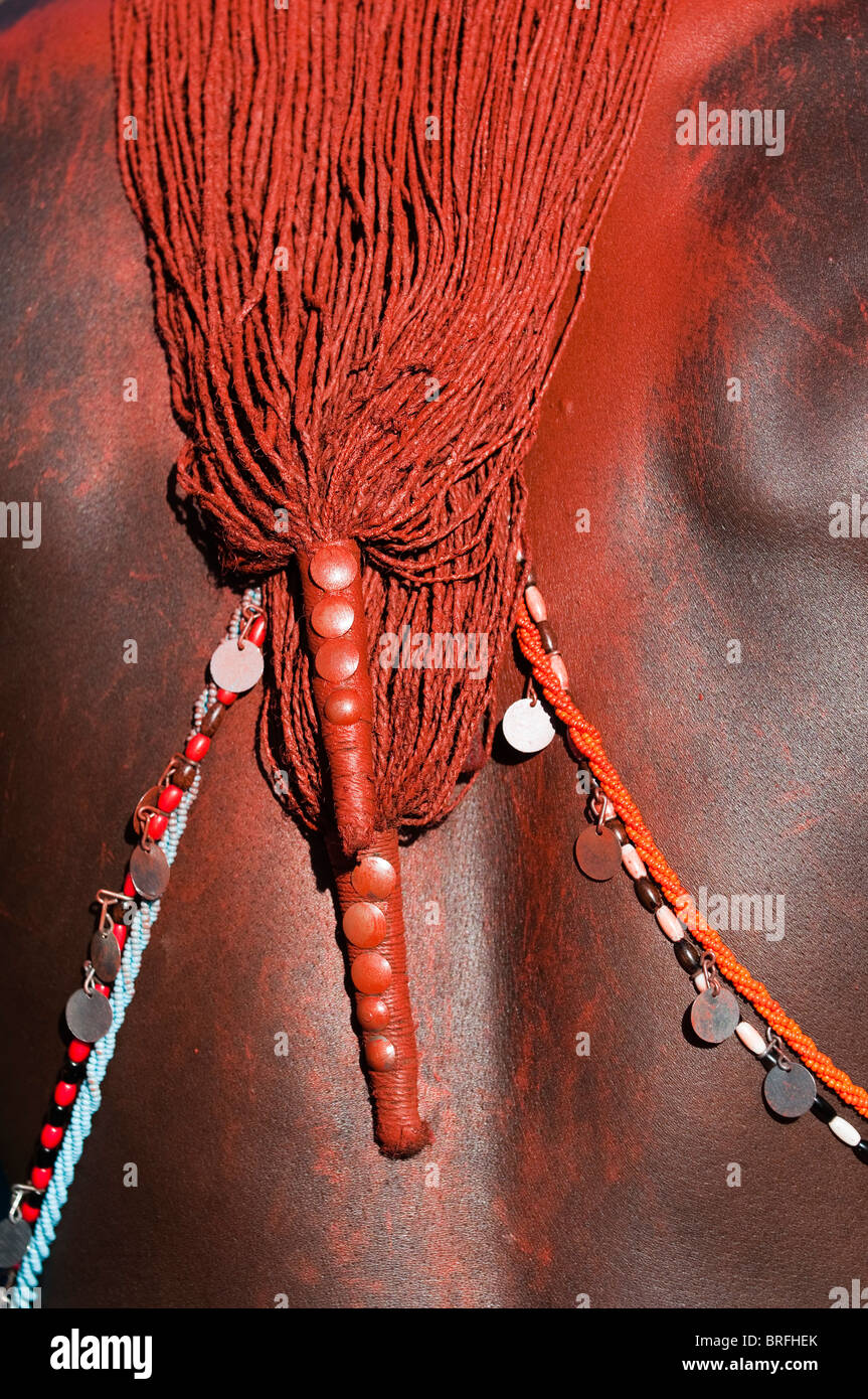 Membre de la tribu Samburu, Loisaba Wilderness Conservancy, Laikipia, Kenya. Banque D'Images