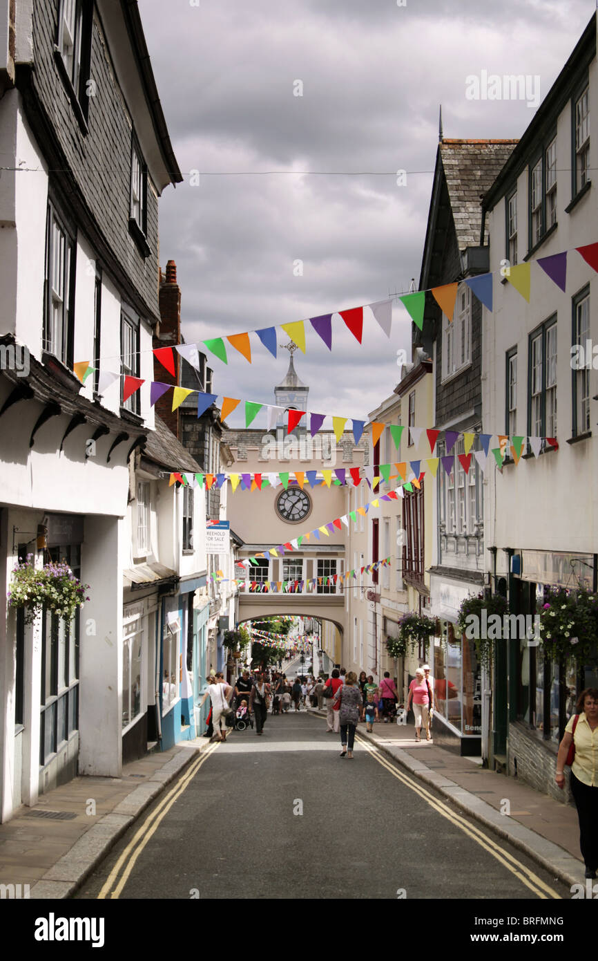 Totnes high street Banque D'Images