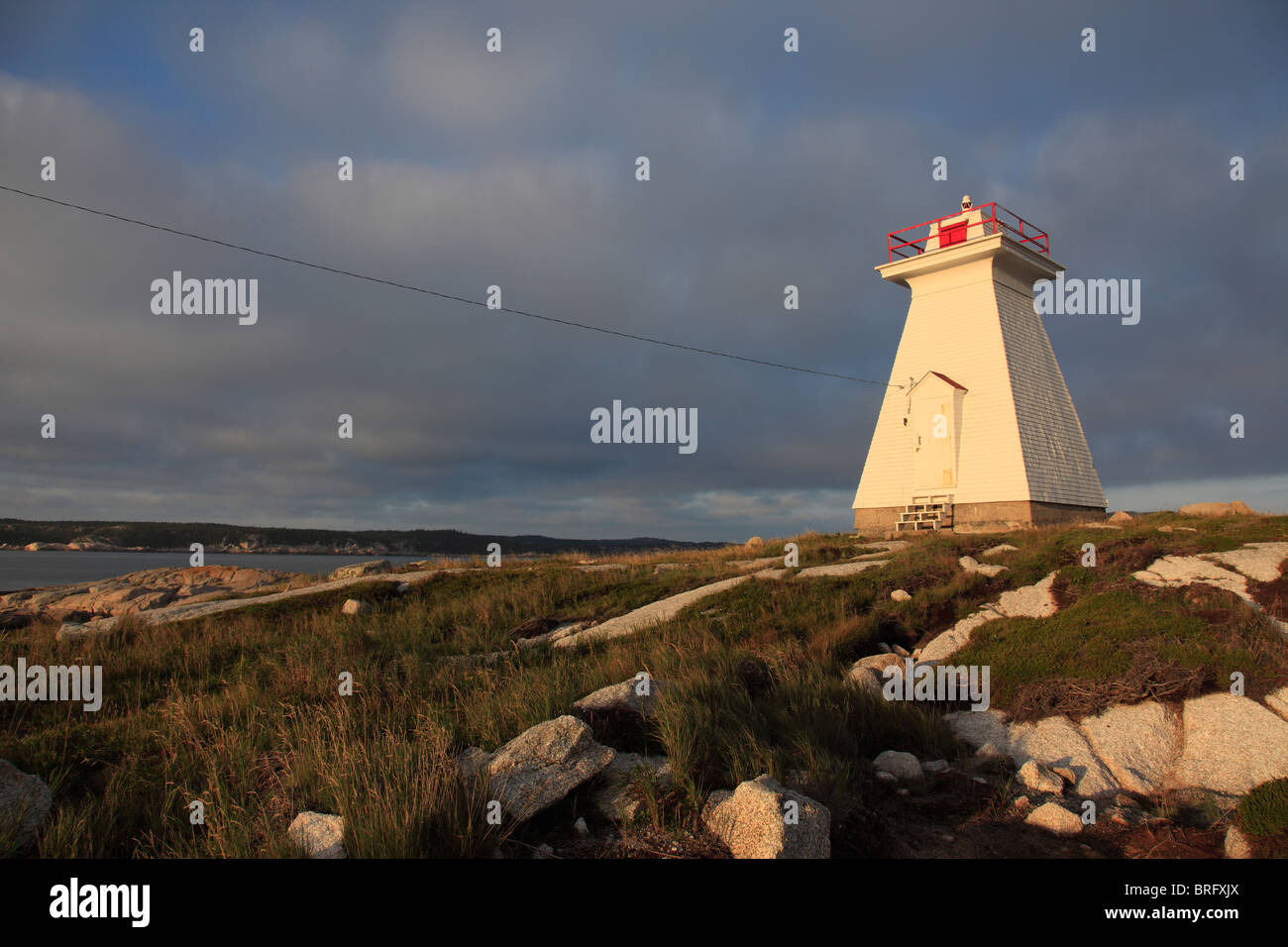 Phare de Terence Bay, la péninsule de Chebucto, Municipalité régionale de Halifax, Nouvelle-Écosse, Canada atlantique.Photo de Willy Matheisl Banque D'Images