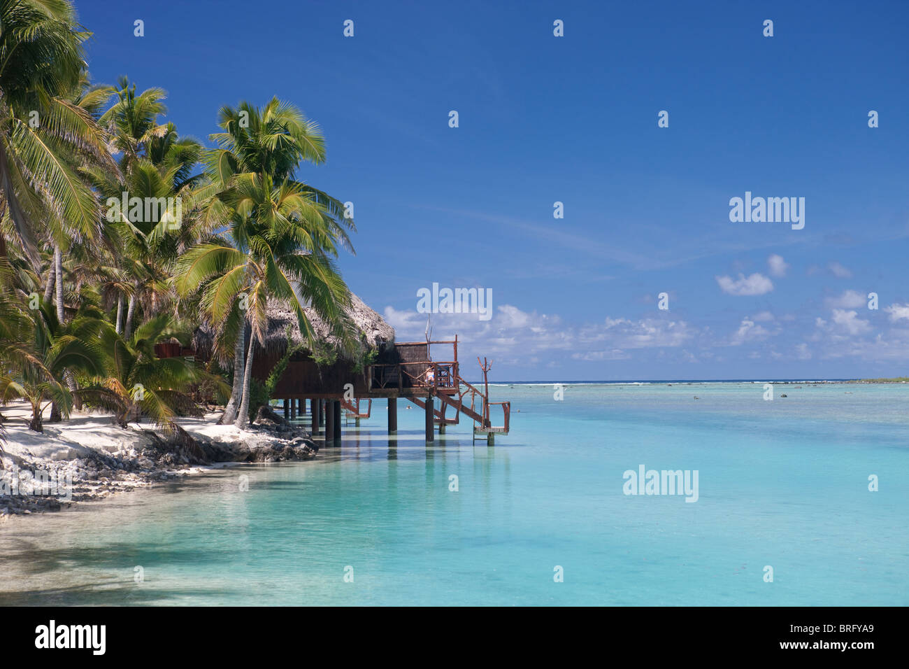 Beach Resort à Aitutaki Cook Islands Banque D'Images