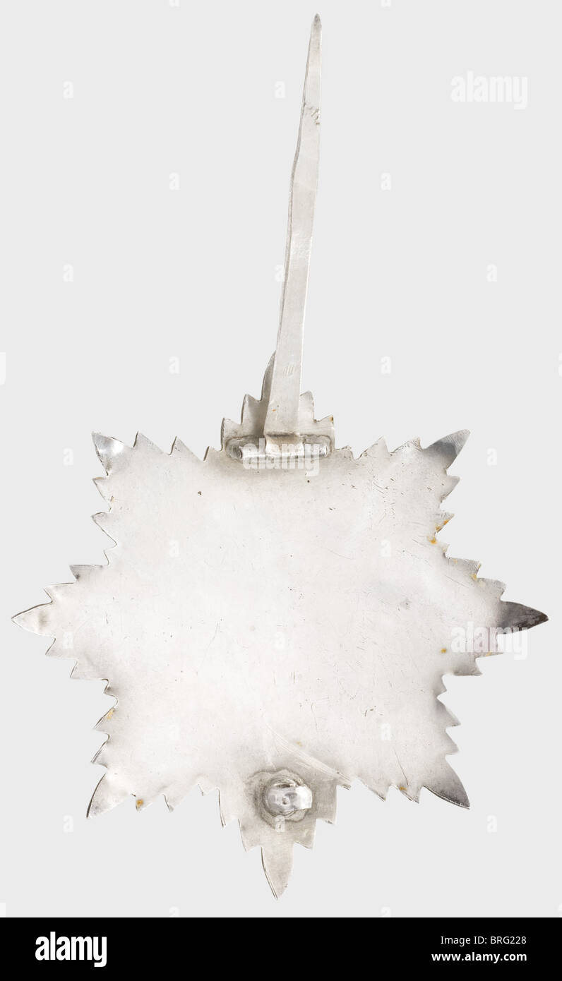 Ordre du Noble Boukhara, étoile d'argent de l'ordre argent, corps creux fonte, le médaillon émaillé (émail légèrement décoloré avec des éclats minimes). Aiguille poinçonnée inversée. Diamètre 8.5 cm, poids 57 g., historique, historique, 19e siècle, médaille, décoration, médailles, décorations, insigne d'honneur, insigne d'honneur, insignes d'honneur, insignes d'honneur, objet, objets, alambics, coupures, découpes, découpes, droits additionnels-distinctions-non disponible Banque D'Images