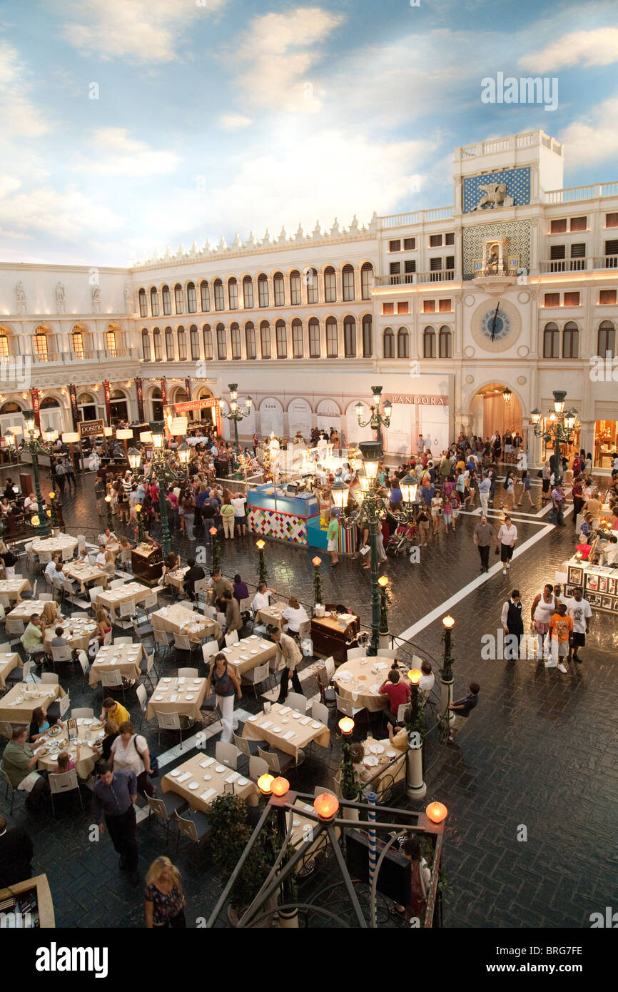 Une vue à l'intérieur de l'hôtel vénitien, le Strip, Las Vegas USA Banque D'Images