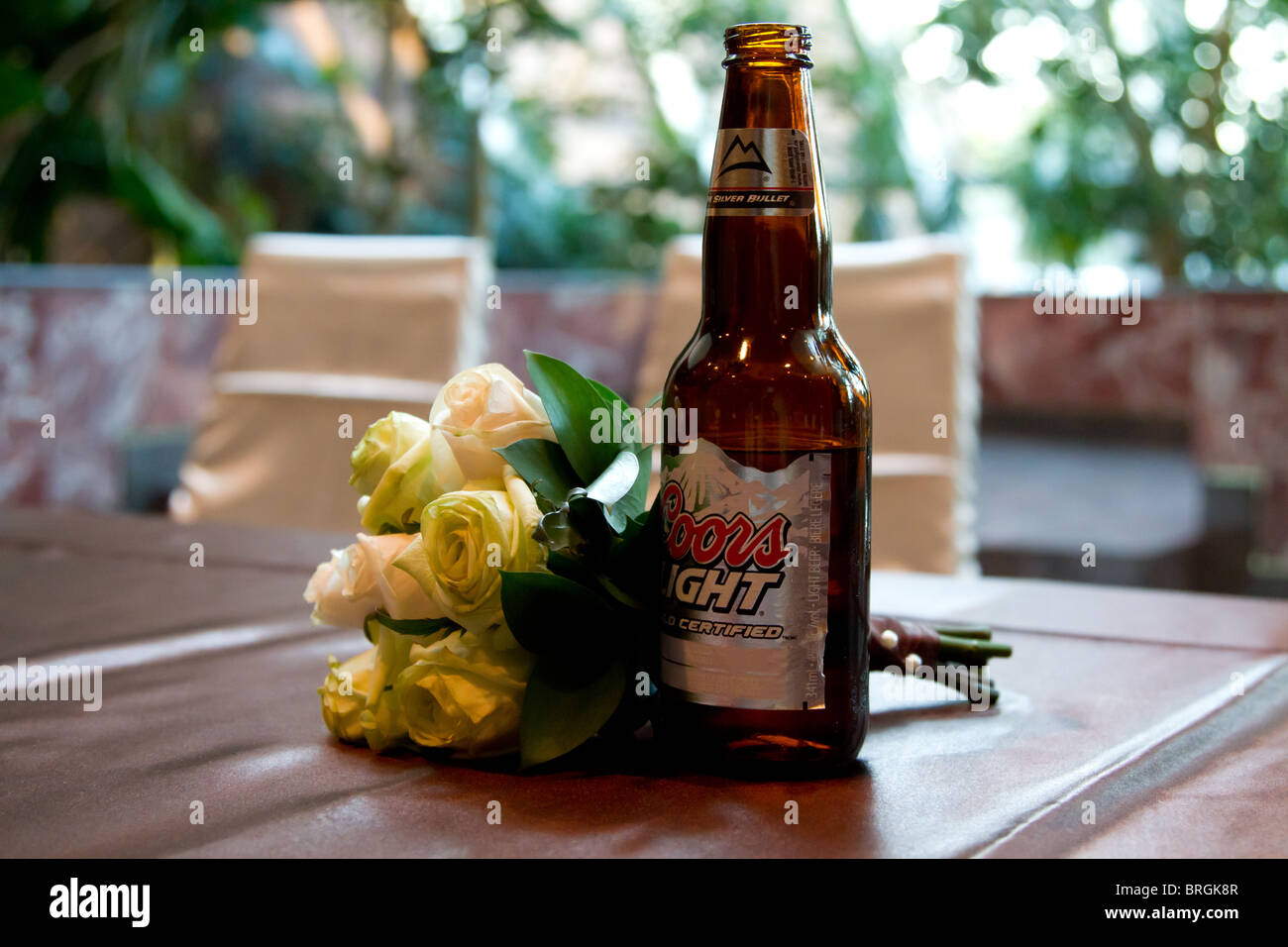 Bouquet de fleurs de mariage de la bière Banque D'Images