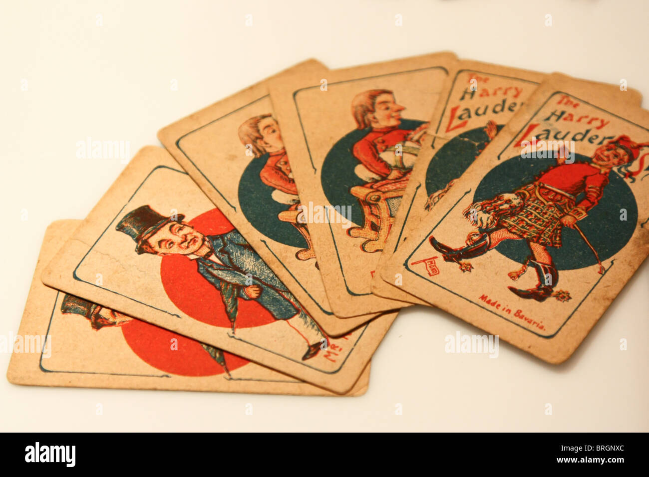 Vintage card game 'Le Harry Lauder Clin d' Banque D'Images