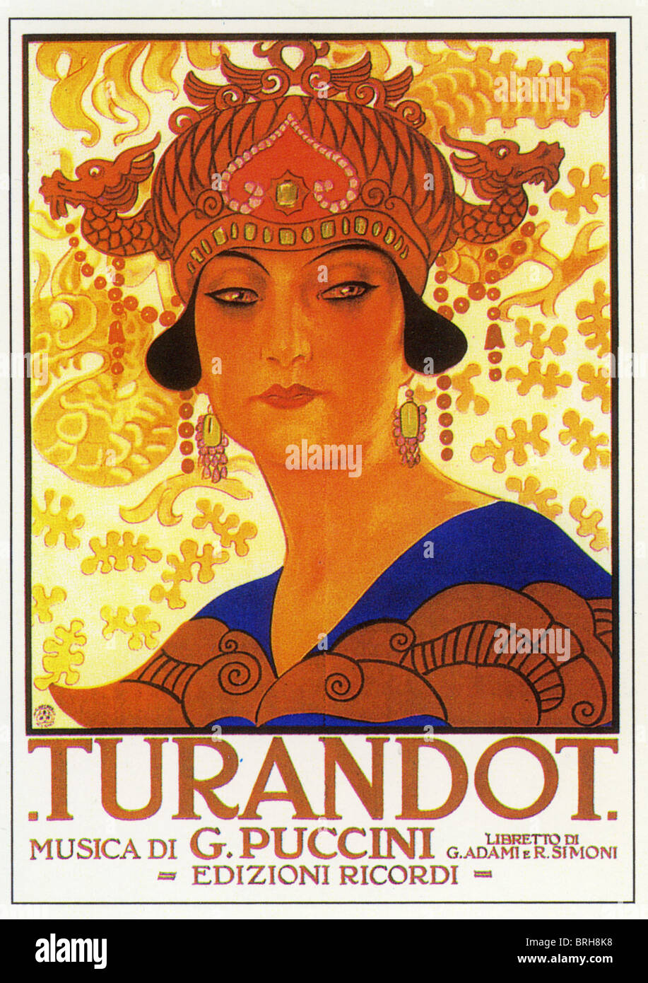Affiche pour l'opéra TURANDOT de Giacomo Puccini Banque D'Images