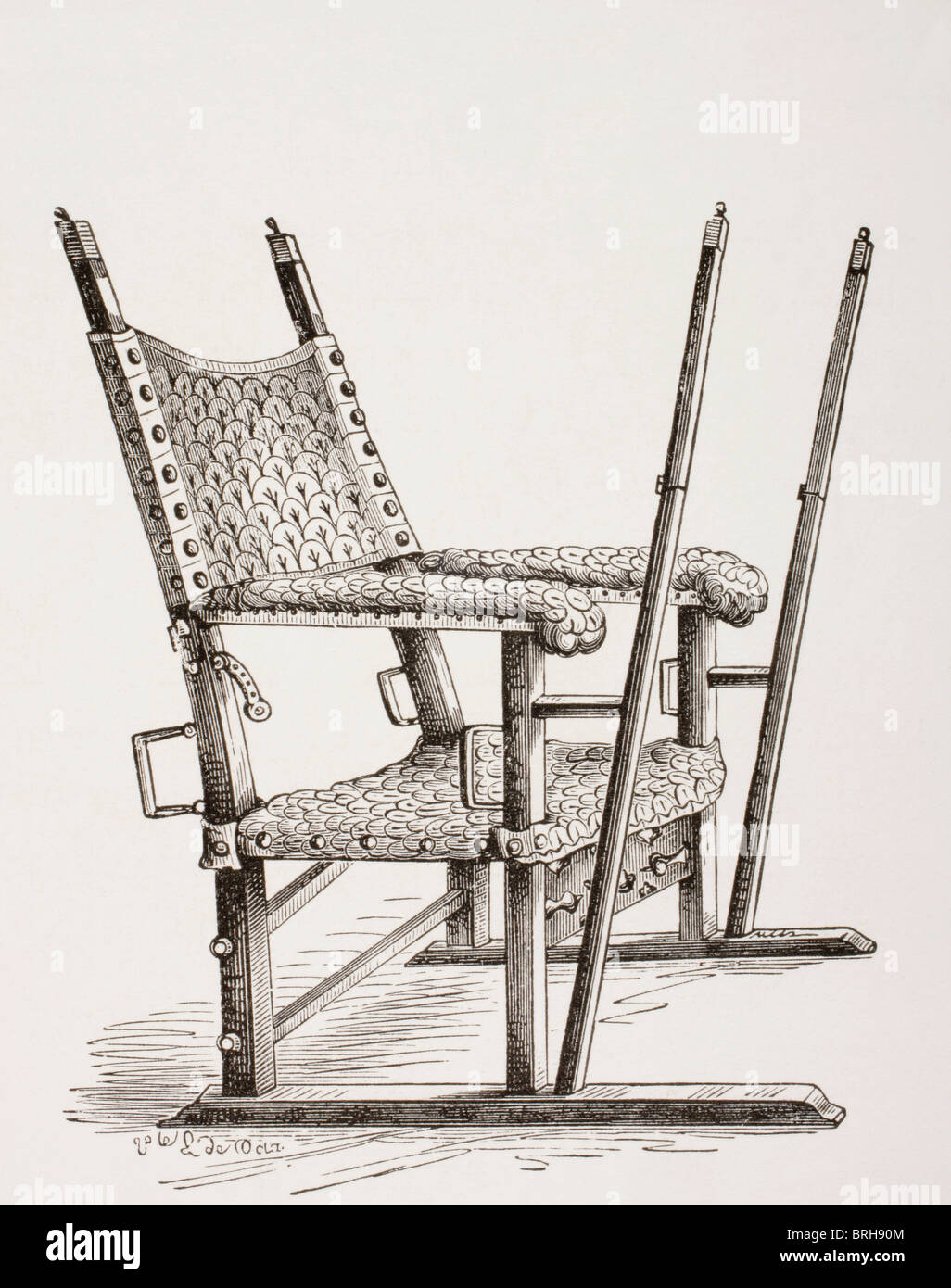 Président de la litière utilisée par Carlos I d'Espagne, Charles V, empereur du Saint Empire Romain. Banque D'Images