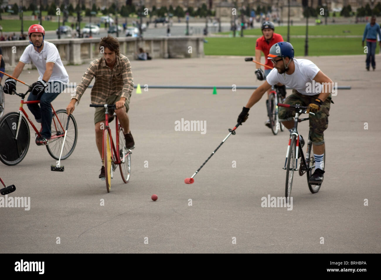 Bike polo, Paris Banque D'Images