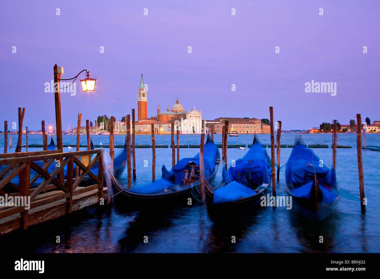L'Europe, Italie, Vénétie, Venise, classé au Patrimoine Mondial par l'UNESCO, vue de l'île San Giorgio de San Marco Banque D'Images
