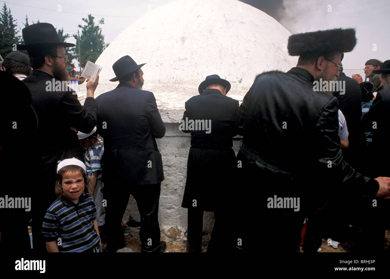 Israël, Galilée, Lag Baomer pèlerinage sur la tombe de Rabbi Shimon Bar Yohai à Meron Banque D'Images