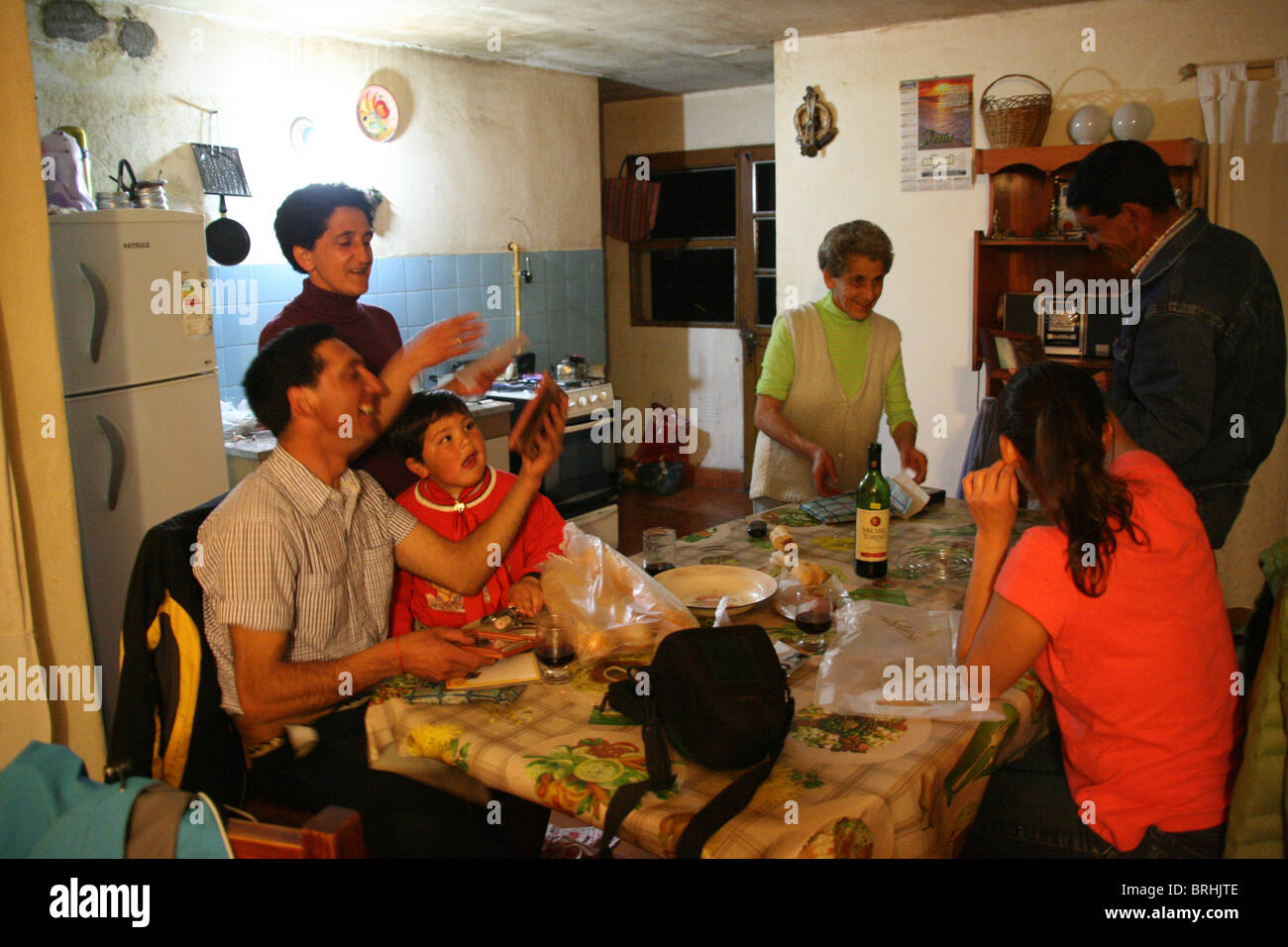 Martin le gaucho dans sa maison familiale Banque D'Images