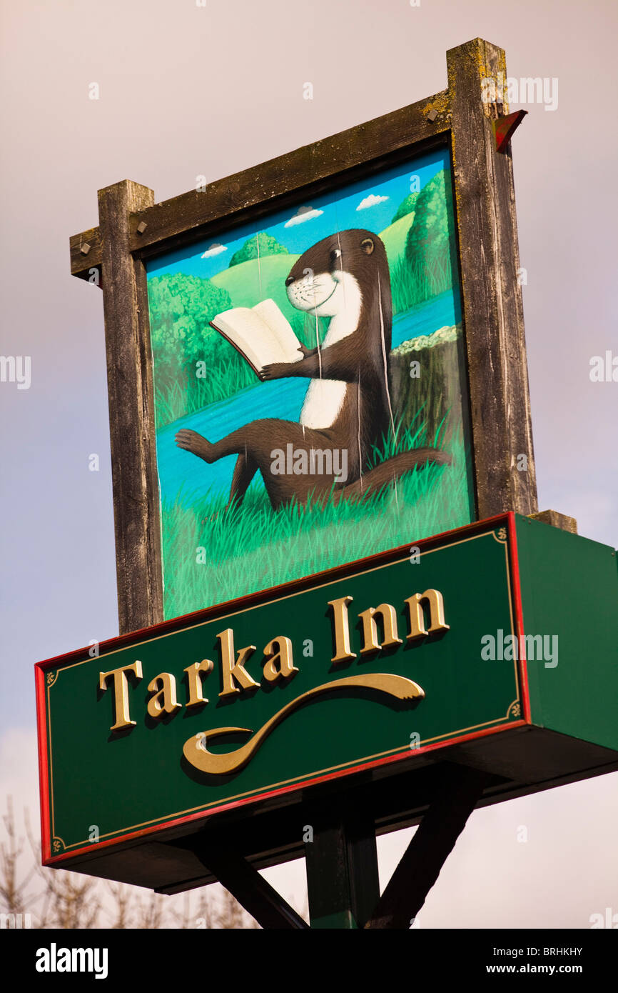 Le Inn on the Tarka Tarka Trail itinéraire cycliste, Devon, UK Banque D'Images