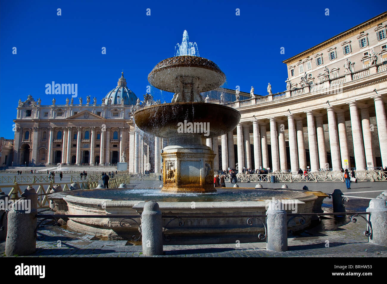 La Place Saint Pierre, Vaticacan ville, Rome Banque D'Images