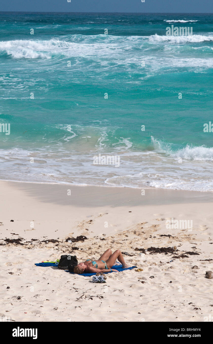 Le Mexique, Cozumel. Playa Bonita, Isla de Cozumel (l'île de Cozumel). Banque D'Images