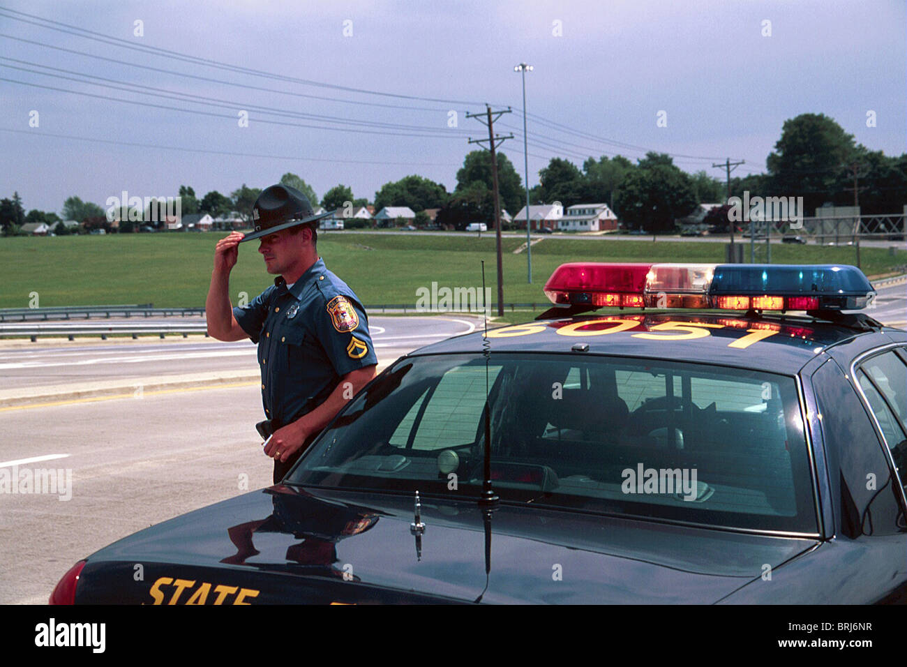 Delaware State Trooper, Delaware, Etats-Unis Banque D'Images