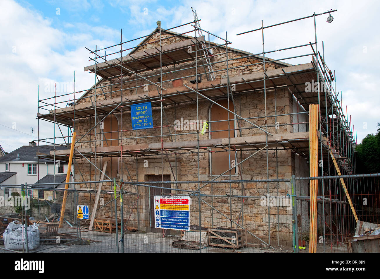 Un village Eglise méthodiste d'être convertie en appartements à Cornwall, uk Banque D'Images