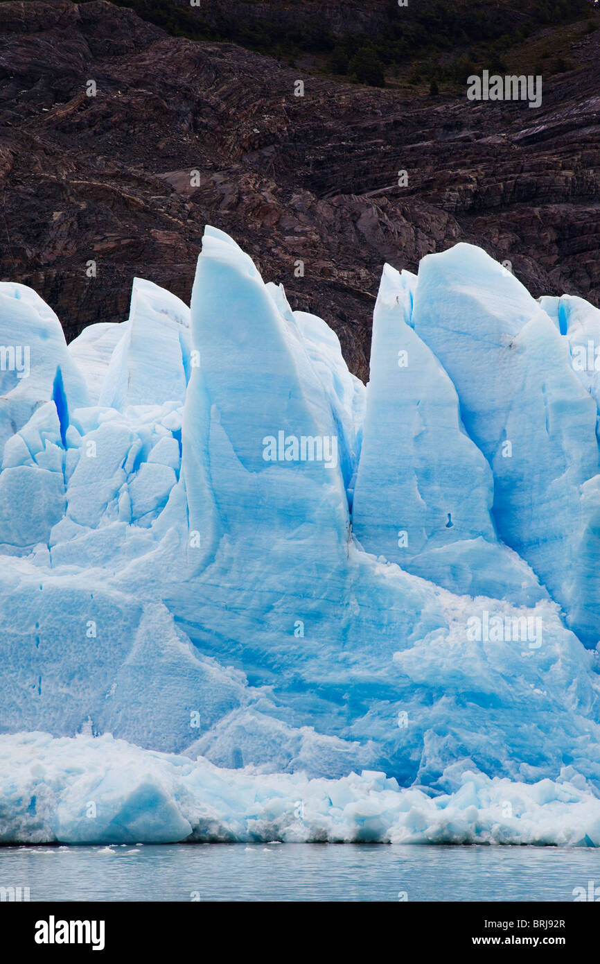 Glaciar Grey, Glacier Grey, au sud de la Patagonie, le Chili-de-Glace Banque D'Images