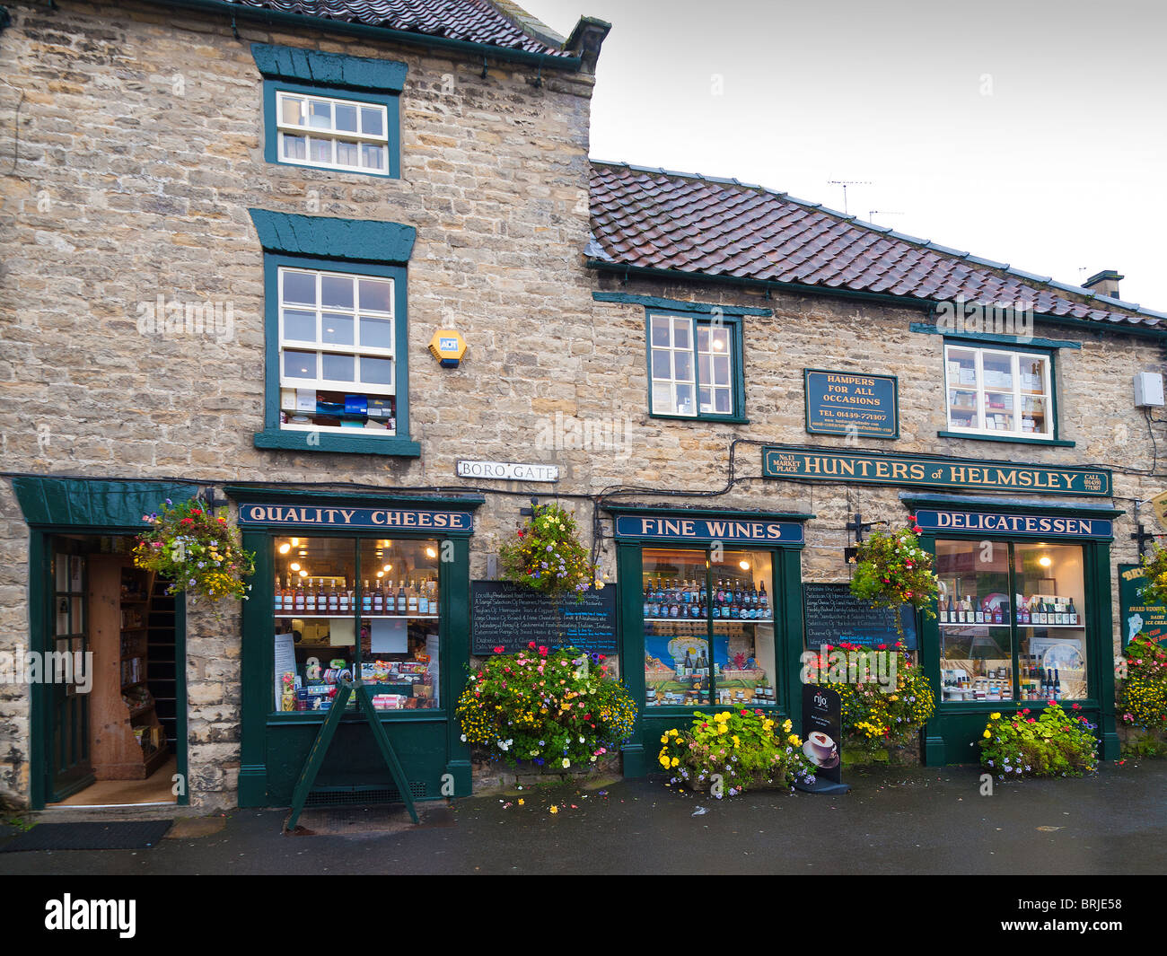 Hunter's de Helmsley une qualité boutique épiciers et traiteur spécialisé dans le Yorkshire produire local Banque D'Images