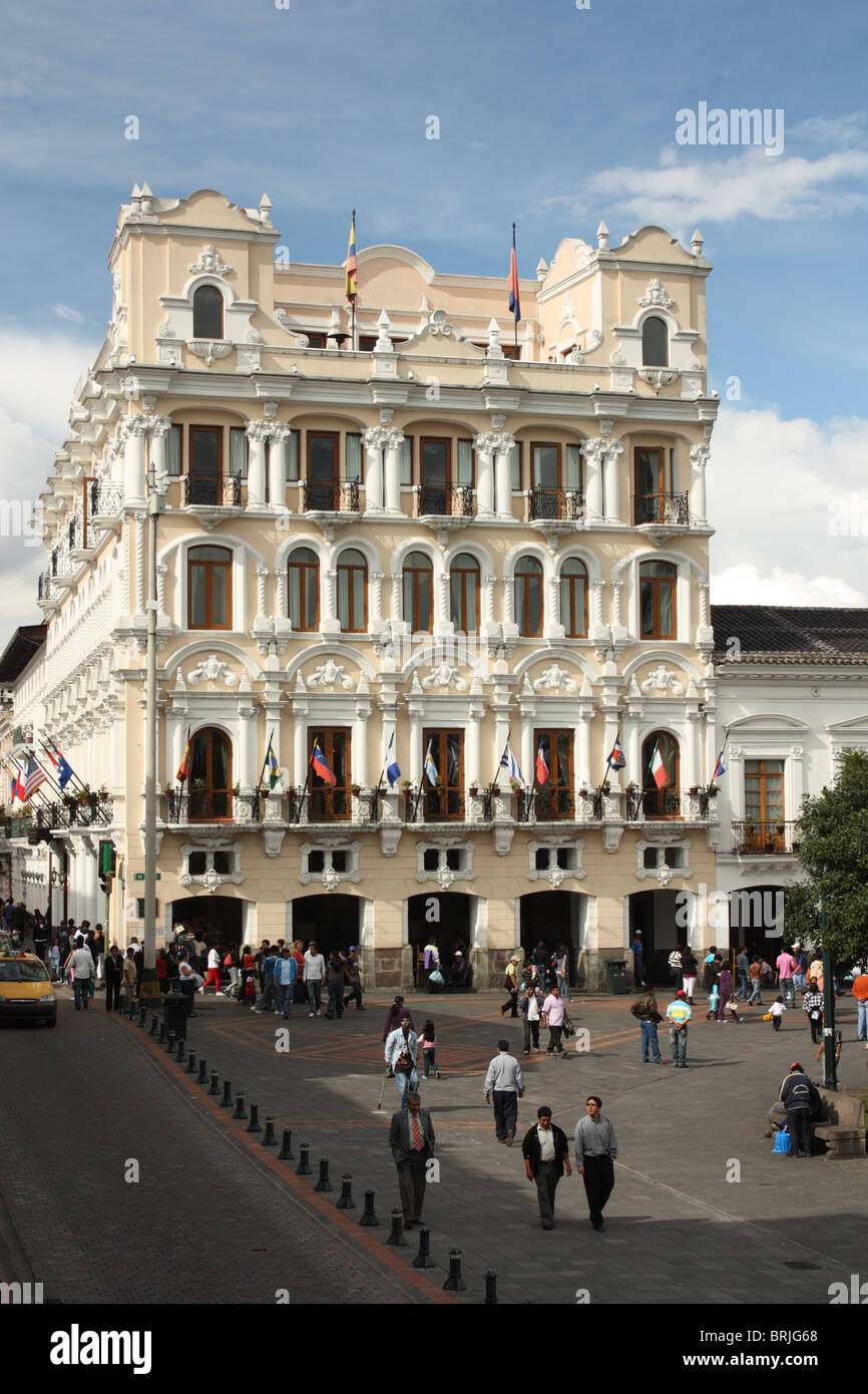 Hôtel Plaza Grande, Quito, Équateur Banque D'Images