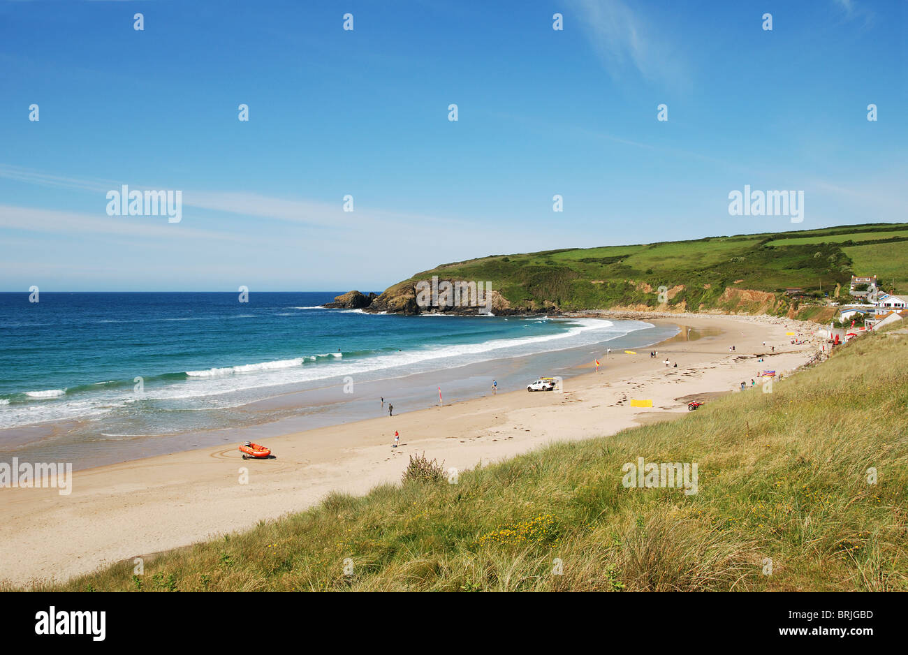 La plage de praa sands à Cornwall, uk Banque D'Images