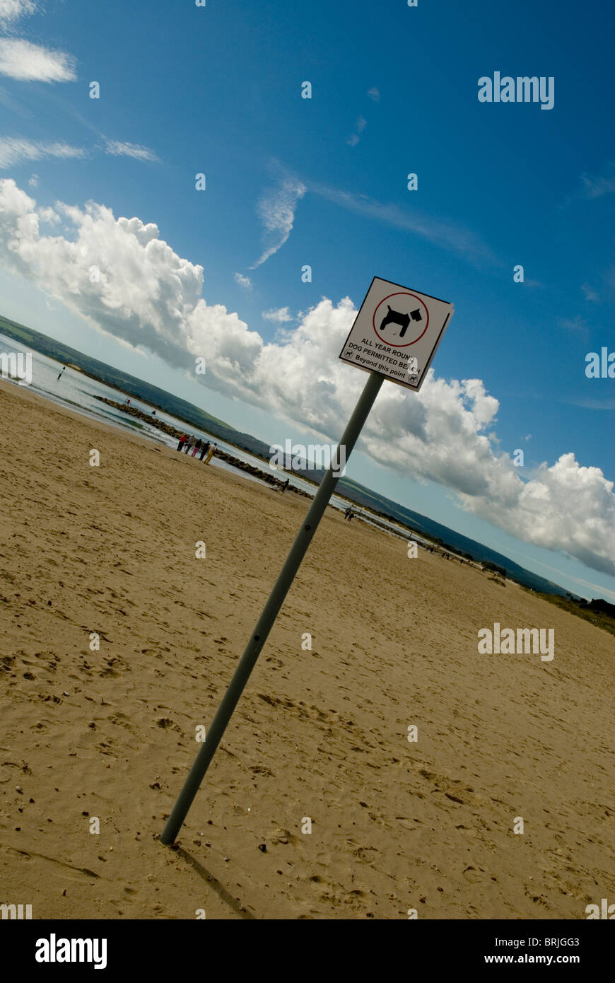 Signe de restriction de chien Banque D'Images