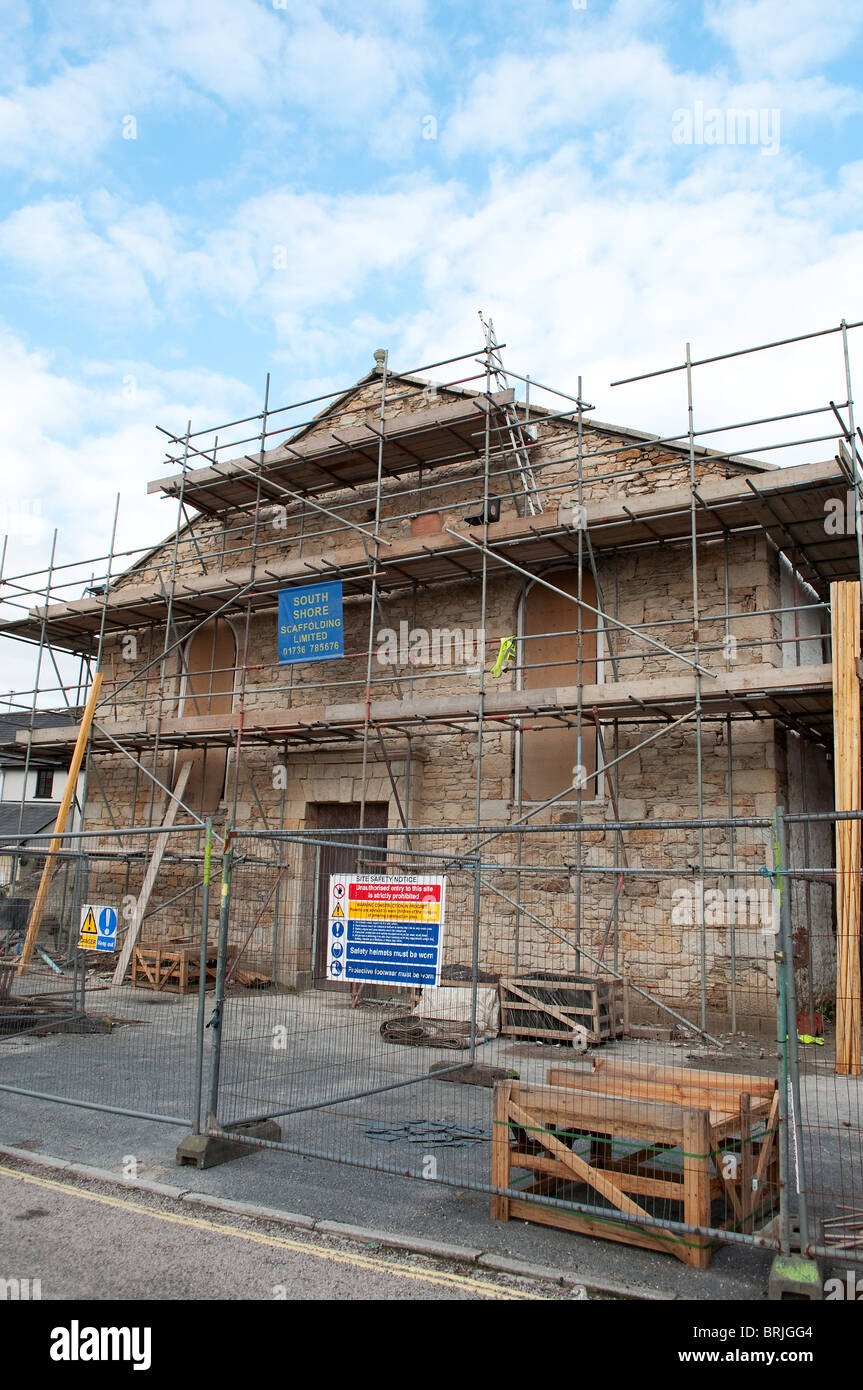 Un village Eglise méthodiste d'être convertie en appartements, Cornwall, uk Banque D'Images