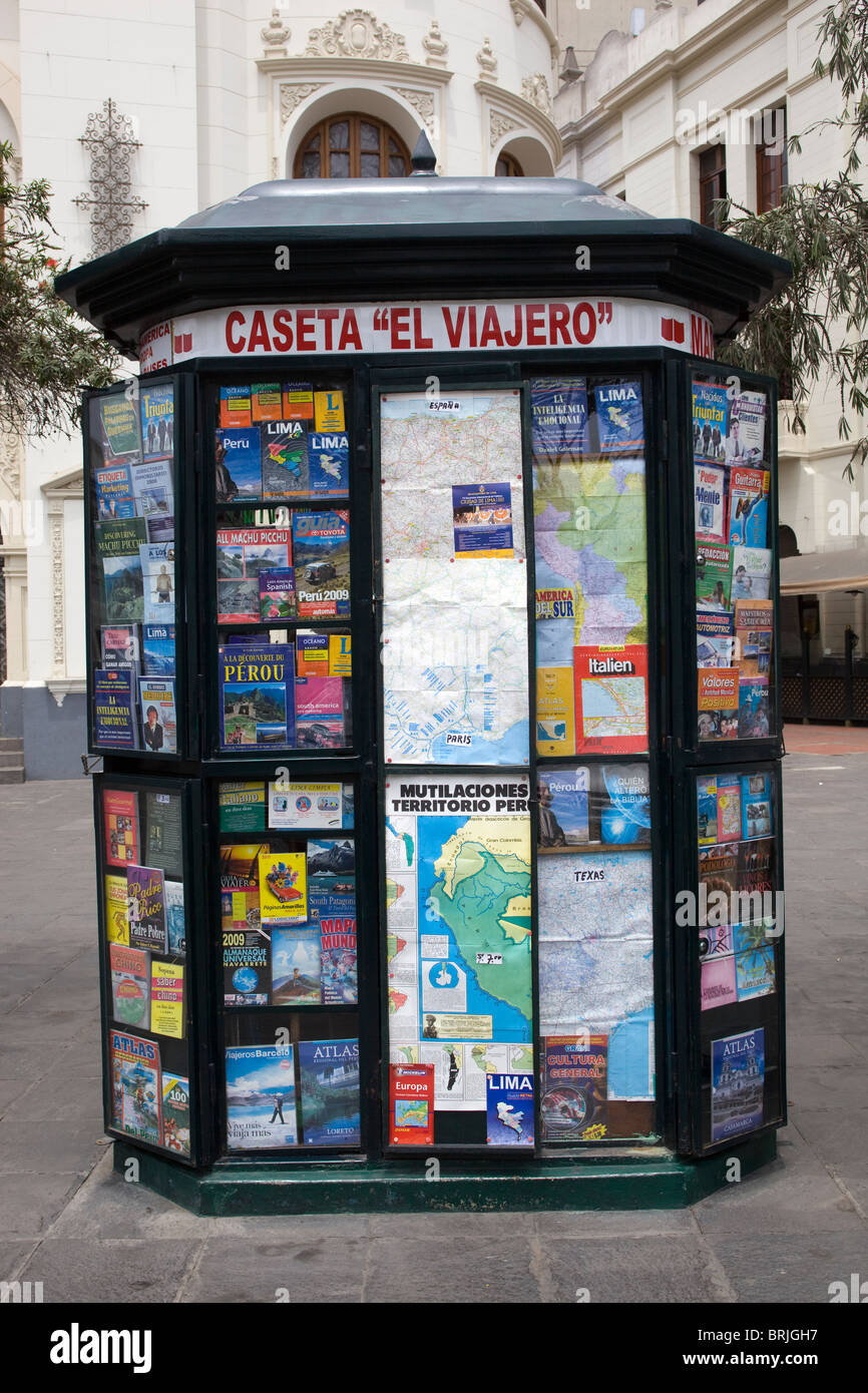 Caseta 'El Viajero' Site Kiosk Lima Pérou Banque D'Images
