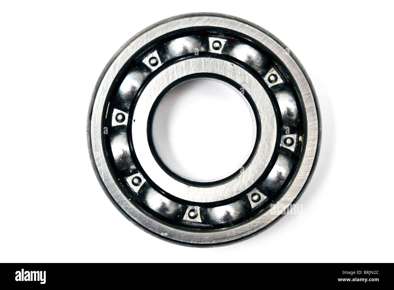 Roulement à billes isolé sur fond blanc Banque D'Images