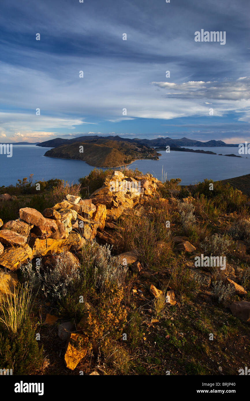 L'Isla del Sol, le Lac Titicaca, en Bolivie Banque D'Images