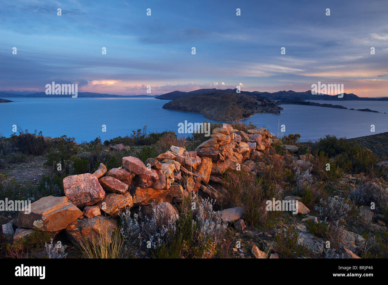 L'Isla del Sol, le Lac Titicaca, en Bolivie Banque D'Images