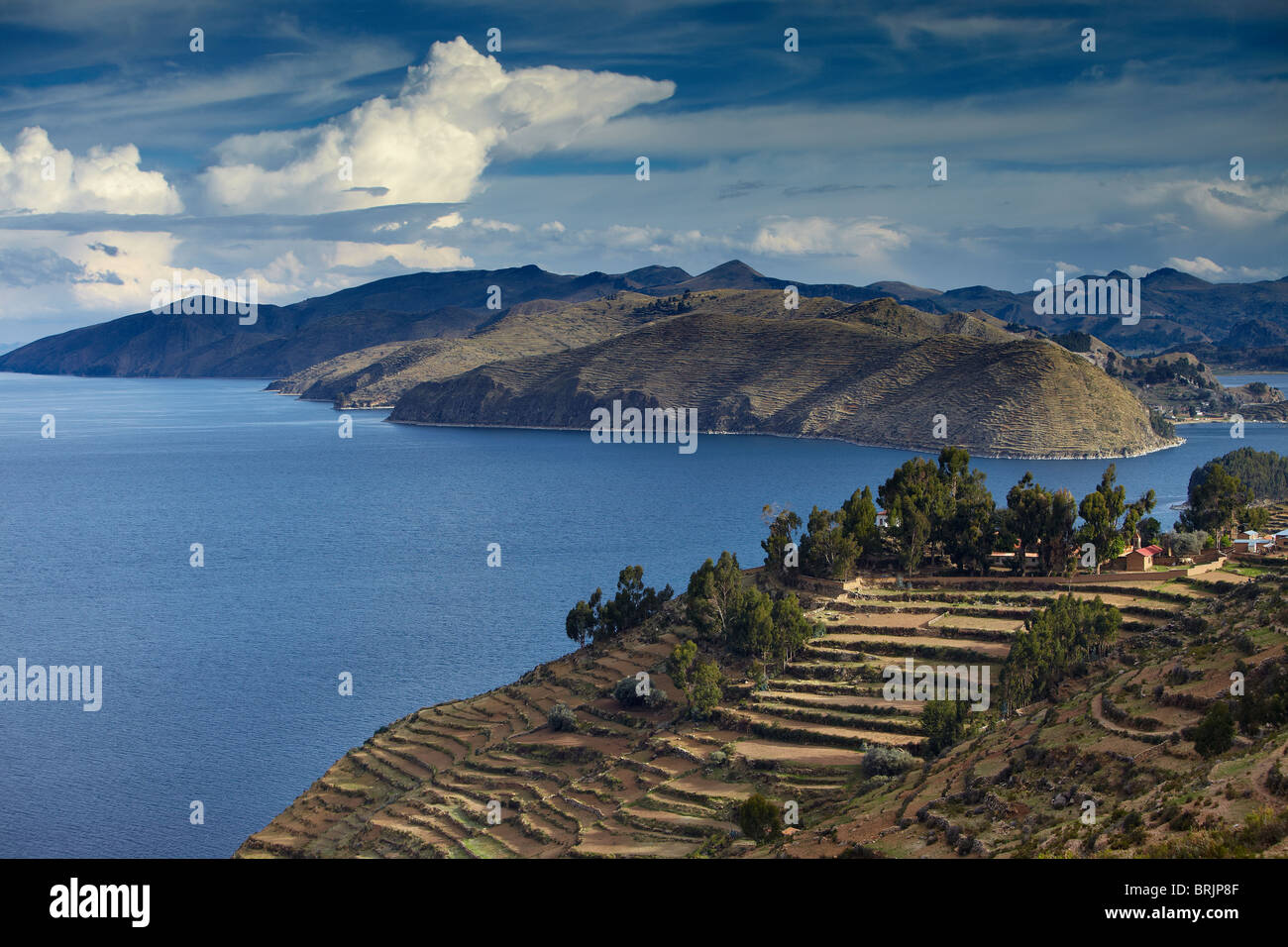 L'Isla del Sol, le Lac Titicaca, en Bolivie Banque D'Images