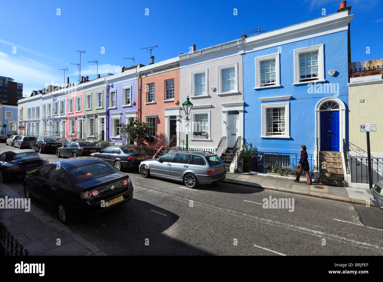 Les maisons de village 'Hillgate à Notting Hill Gate London Banque D'Images