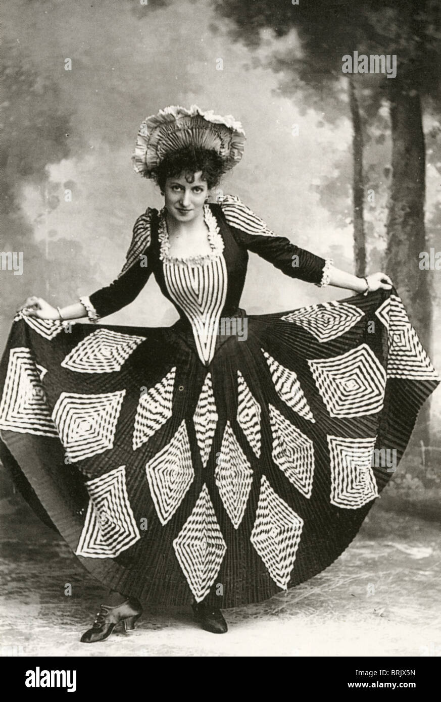 LOTTTIE COLLINS (1865-1910) artiste de music-hall français le plus célèbre pour l'introduction de la chanson Ta-ra-ra-Boom-de-ay !' Banque D'Images