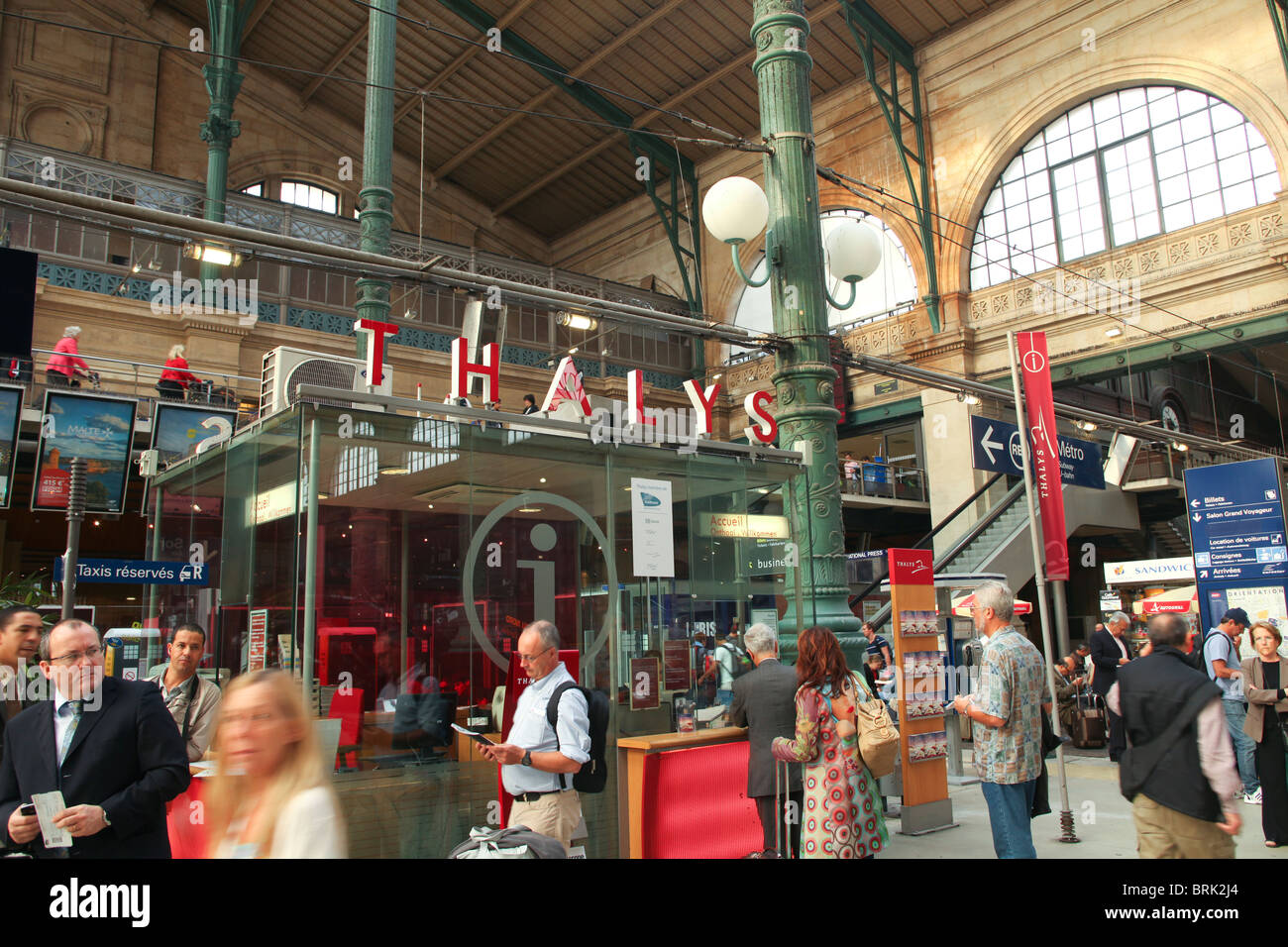 Bureau d'information de Thalys à la Gare du Nord à Paris Photo Stock - Alamy