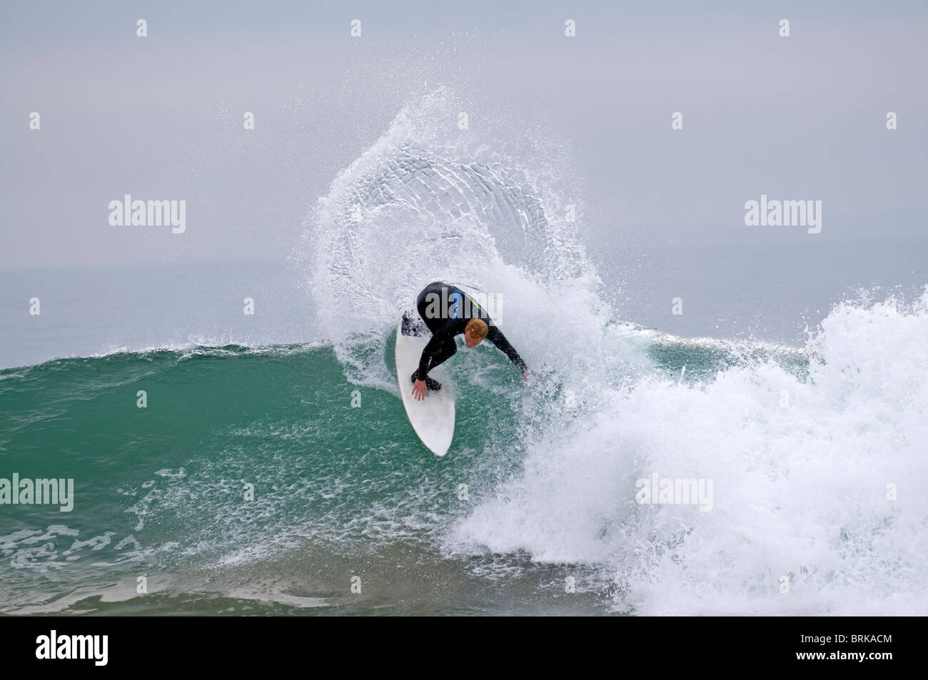 El Capitan Surf Point sur la Gaviota côte. Banque D'Images