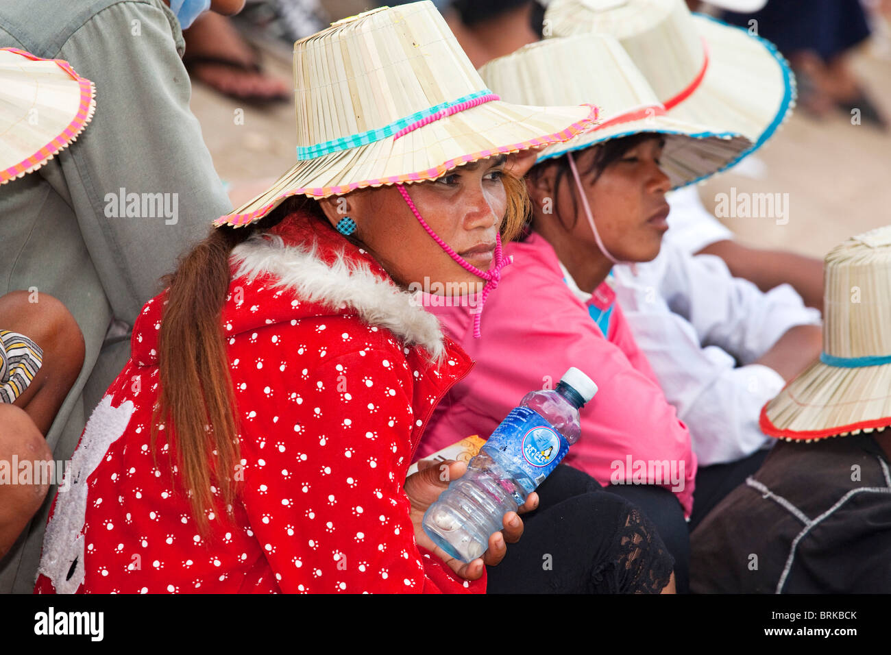 Nos gens au Festival de l'eau, Phnom Penh, Cambodge Banque D'Images