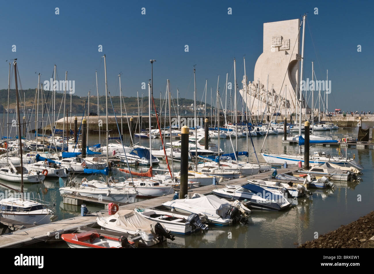 Marina et Monument des Découvertes Belem Lisbonne Portugal Banque D'Images