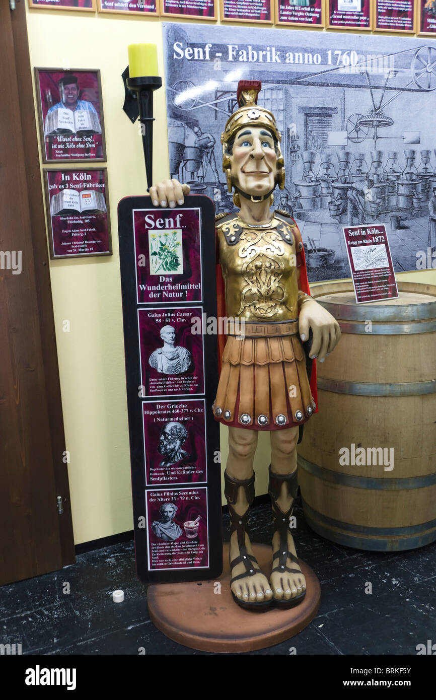 Cologne - la Senfmuseum, ou Musée de la moutarde, la moutarde historique milling shop - connexion romain Banque D'Images