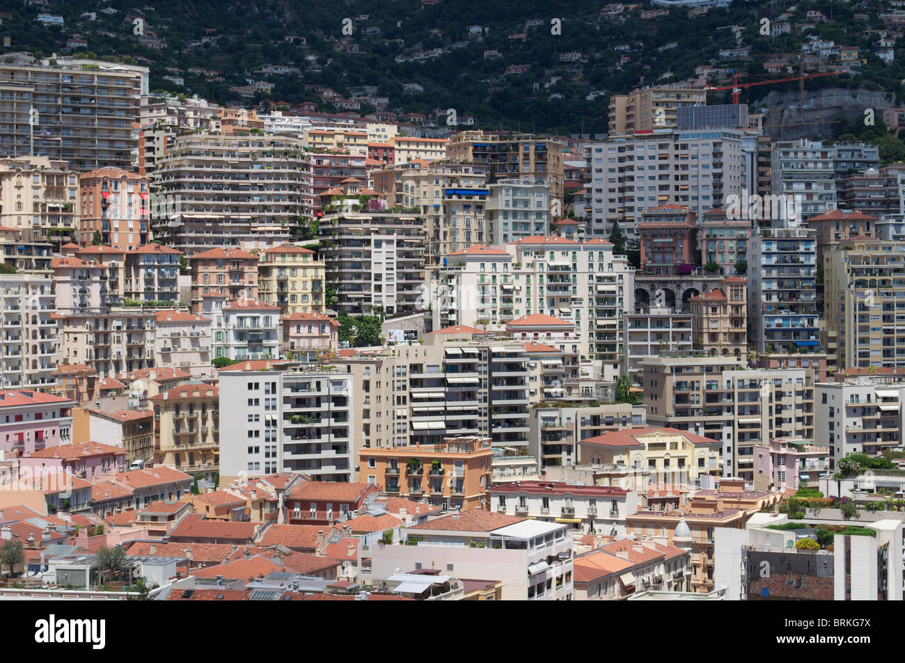 Ensemble de maisons et appartements à Monte Carlo, Monaco, sud de la France Banque D'Images Ensemble de maisons et appartements à Monte Carlo, Monaco, sud de la France Banque D'Images