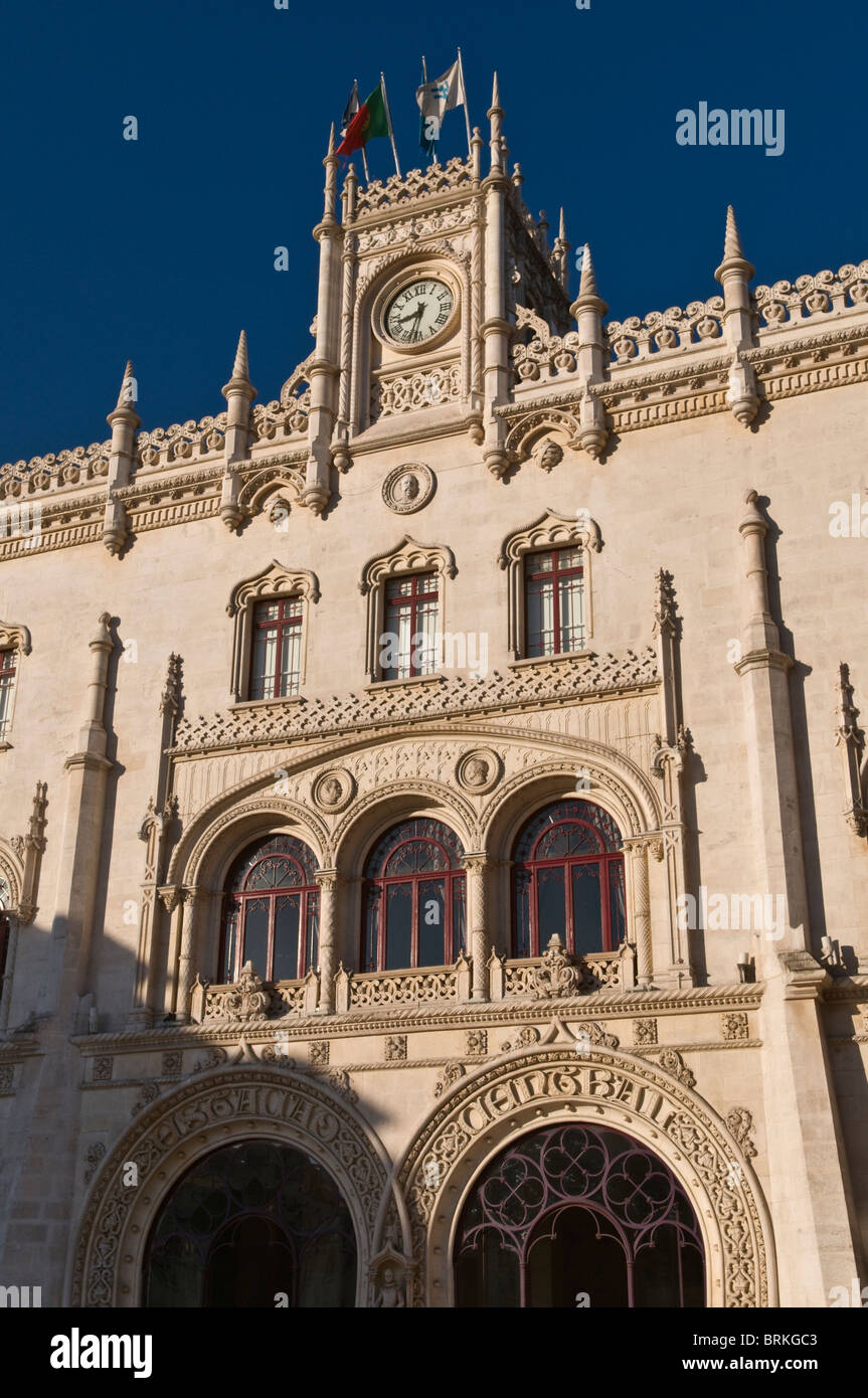 La gare du Rossio Lisbonne Portugal Banque D'Images