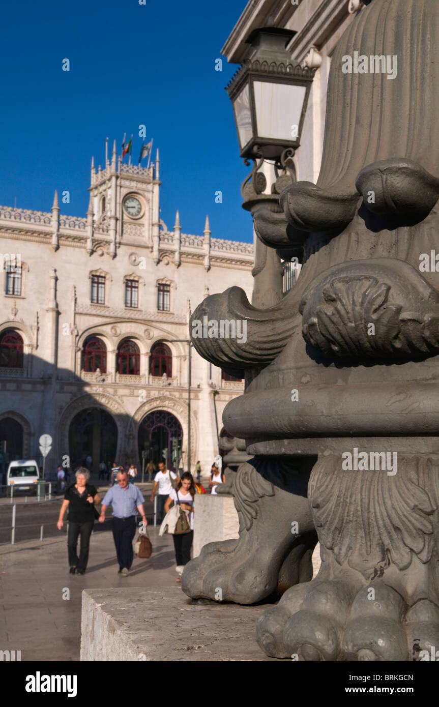 La gare du Rossio Lisbonne Portugal Banque D'Images