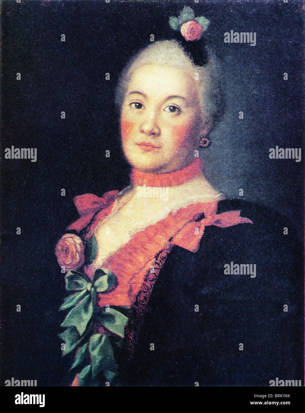 Aleksey Antropov - grande-duchesse Ekaterina Alekseyevna (future Catherine II). 1761. Banque D'Images