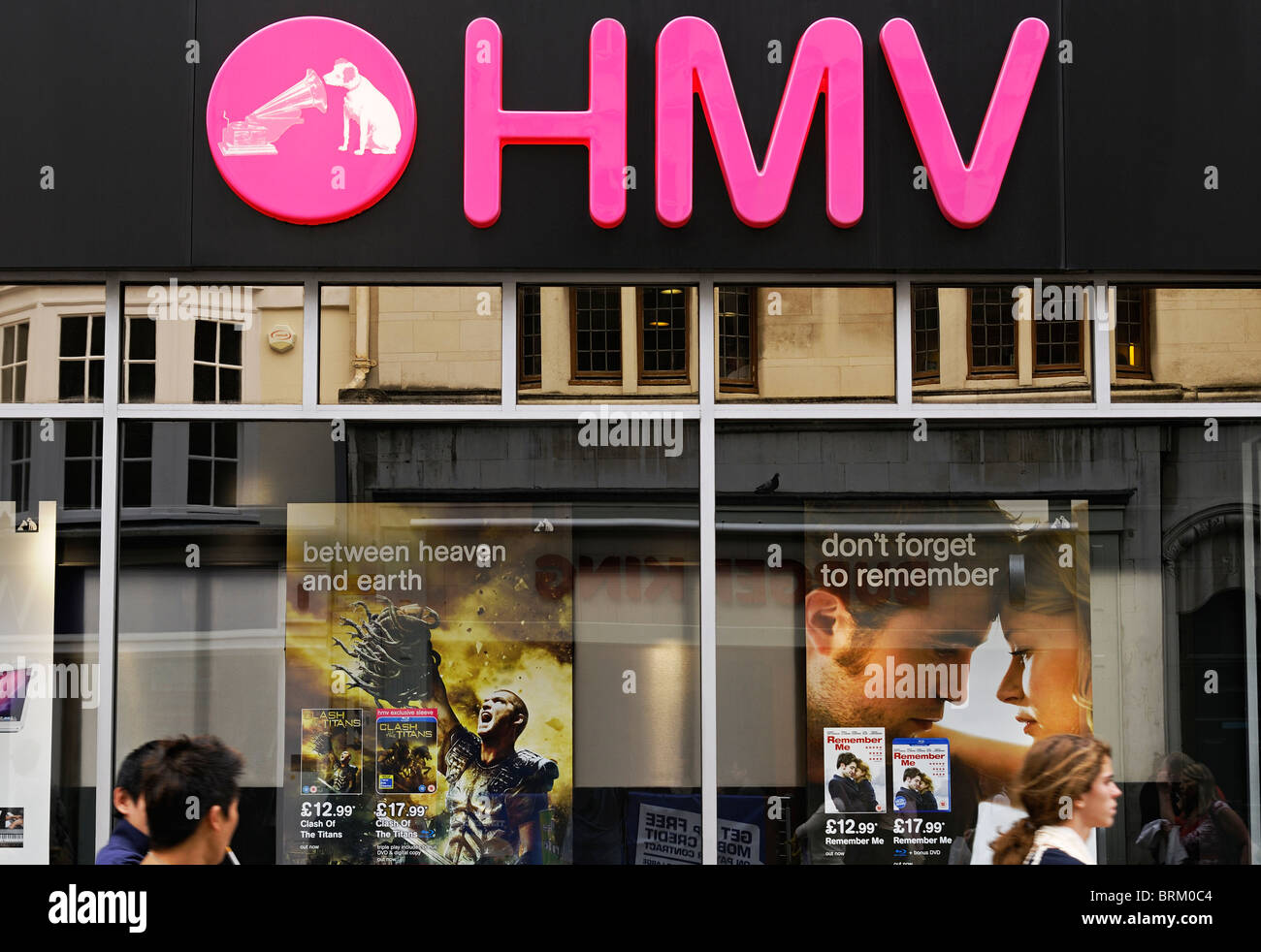 Musique et divertissement HMV Store, Oxford, UK. Banque D'Images