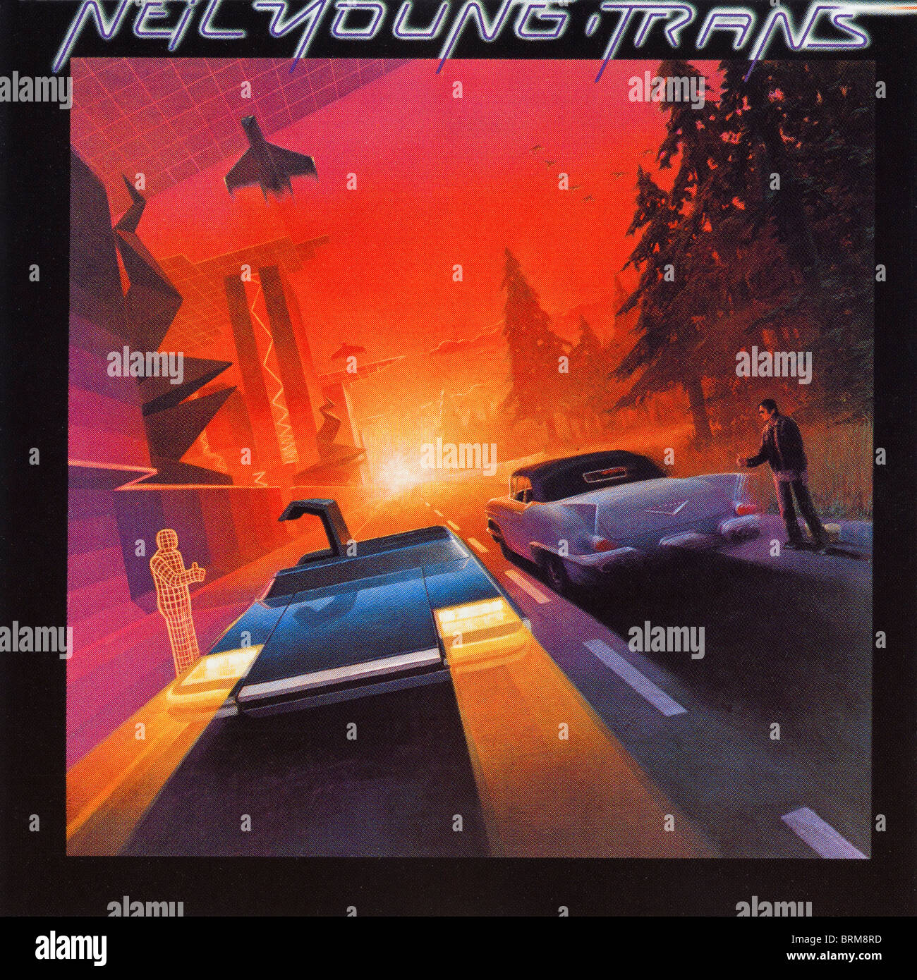 Couverture de l'album de trans par Neil Young 1982 parution Banque D'Images