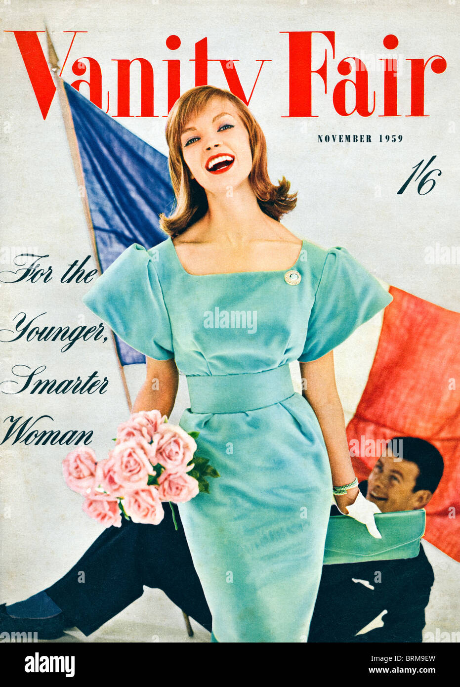Couverture de magazine de mode Anglais VANITY FAIR : à 1s6d Novembre 1959 Banque D'Images