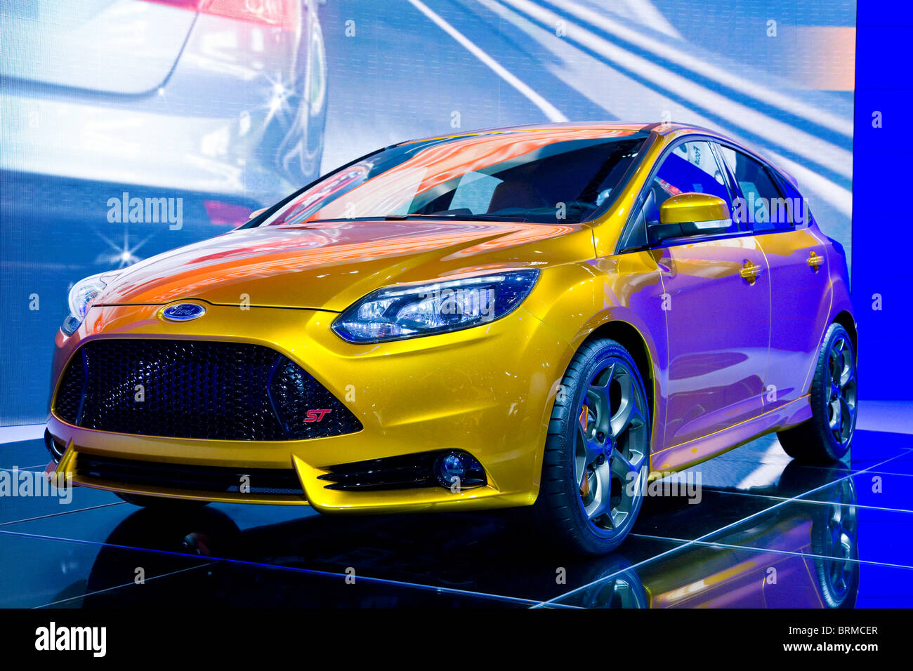 Paris Motor Show 2010 et le Ford Focus ST Banque D'Images