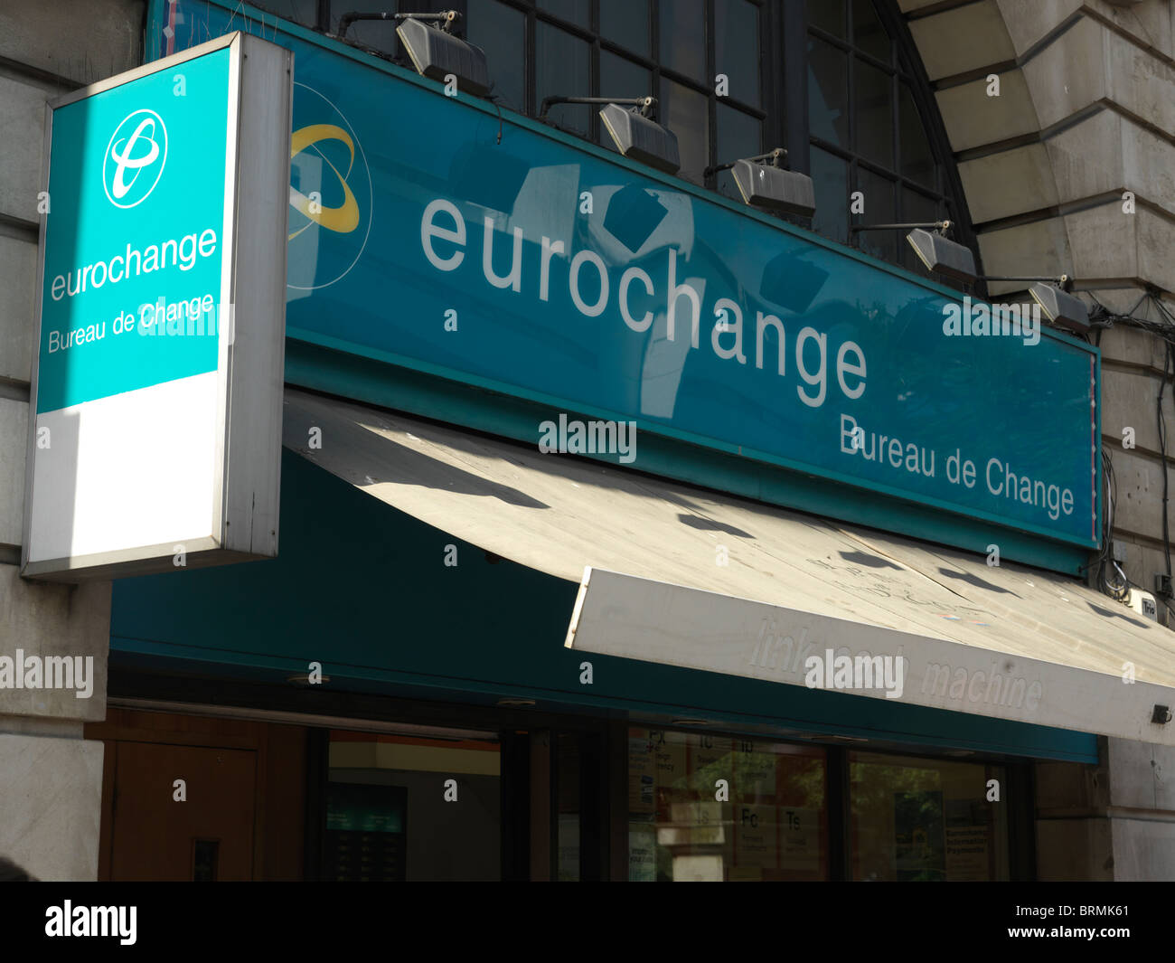 Bakers Street Londres Angleterre Eurochange Bureau de change Banque D'Images