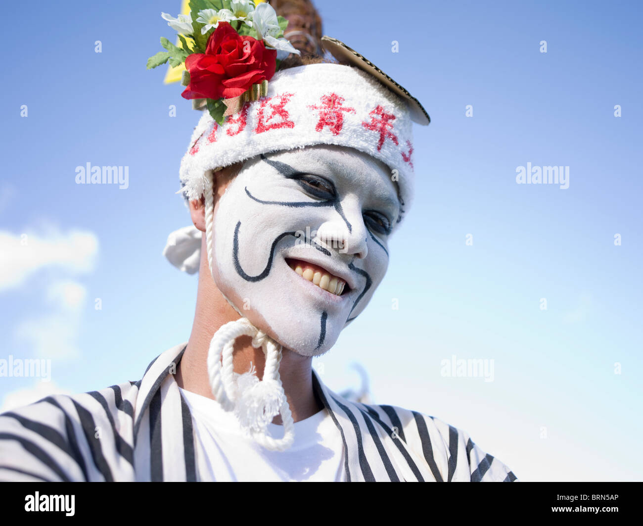Festival de danse traditionnelle de l'Eisa, Okinawa, Japon Banque D'Images